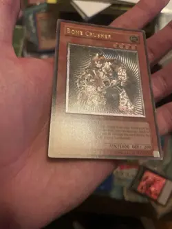 YUGIOH GREY PRINT Bone Crusher CRMS-EN083 Ultimate Rare Unlimited MP - Image 5