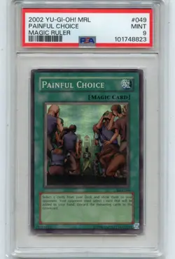 2002 YU-GI-OH! MRL #049 PAINFUL CHOICE, MAGIC RULER - PSA 9 MINT (48823) - Image 1