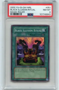 2002 YU-GI-OH! MRL #051 BLACK ILLUSION RITUAL, MAGIC RULER - PSA 8 NM-MT (051) - Image 1