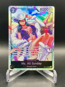 One Piece Ms. All Sunday OP14-084 SR The Azure Sea's Seven Foil Super Rare NM/M - Image 1