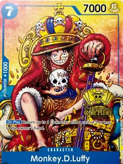 Monkey.D.Luffy (2nd Anniversary Stamped Promo) P-043 One Piece English - Image 1