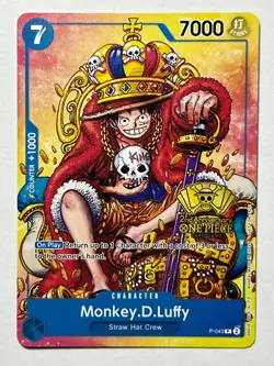 Monkey.D.Luffy (2nd Anniversary Stamped Promo) P-043 One Piece English - Image 2