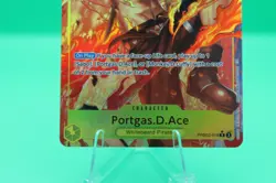 One Piece CCG: Portgas D Ace PRB02-018 Rare Alternate Art Holo Foil English NM - Image 4