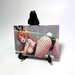 One Piece Nami Sexy Anime Waifu Bunny Girl Lewd Doujin Goddess Story Art Card - Image 2