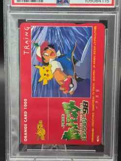 1998 Pokemon JR Orange Card JR East Stamp Rally Ash Pikachu Psa 9 - Rare - POP 2 - Image 3