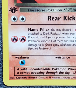 1st Edition Dark Rapidash - Team Rocket - #44/82 - Vintage Pokemon Card 2000 - Image 5