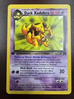 Pokemon Card - Dark Kadabra Team Rocket 39/82 1st Edition LP - Image 1