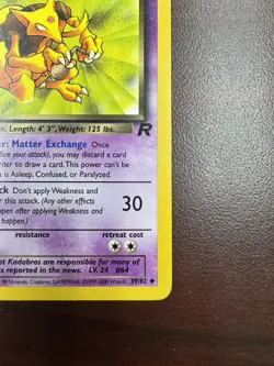 Pokemon Card - Dark Kadabra Team Rocket 39/82 1st Edition LP - Image 5