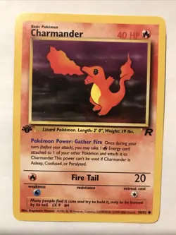 Pokemon TCG Charmander Team Rocket 50/82 Regular 1st Edition Common Card - Image 1
