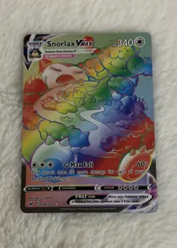 Pokemon TCG Snorlax VMAX Holo Secret Rare Card Sword & Shield 206/202 - Image 1
