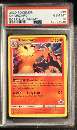 2020 Pokemon Battle Academy 39 Charizard PSA 10 Card GEM MINT Free Ship NEW CERT - Image 1