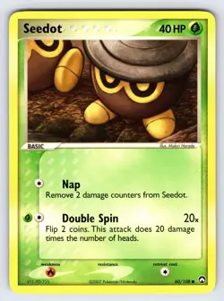 Seedot 60/108 2007 EX Power Keepers Pokemon Card TCG Non Holo Common - Lp - Image 1