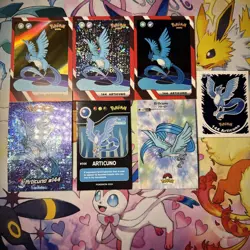 7 Holo Articuno Different Non-TCG Sets Pokemon Cards And Sticker Lot - Image 1