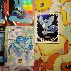 7 Holo Articuno Different Non-TCG Sets Pokemon Cards And Sticker Lot - Image 4