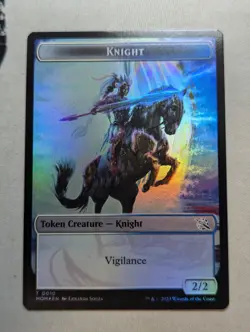 Token - Knight & Thopter - MTG - MOM 0010 & 0019 - FOIL - Image 1