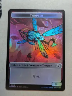 Token - Knight & Thopter - MTG - MOM 0010 & 0019 - FOIL - Image 2