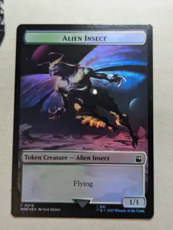 Token - Alien Angel & Alien Insect - MTG - WHO - 0011 & 0019 - FOIL - Image 2