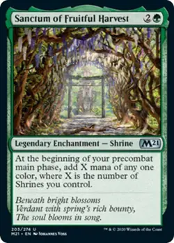 1x SANCTUM OF FRUITFUL HARVEST - Shrine - M21 - MTG - NM - Magic the Gathering - Image 1