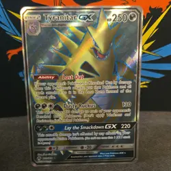 Pokemon Tyranitar GX 250 HP Full Art Holo Ultra Rare 203/214 Card - Image 1