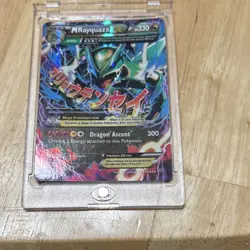 Pokemon M Rayquaza EX 61/108 Roaring Skies Ultra Rare Full Art Holo Card English - Image 2
