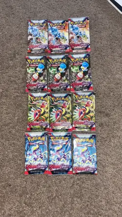 Pokemon TCG Scarlet and Violet Base Booster Pack Lot Of 6 - Image 1