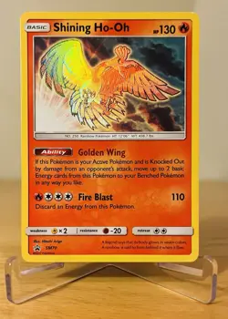2017 POKEMON SM BSP Shining Legends Elite Trainer Box Shining Ho-Oh-Holo #SM70 - Image 1
