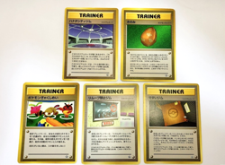 Vintage Japanese Pokemon Trainer Card Lot x5 Gym Stadium 1996 Nintendo - Image 1