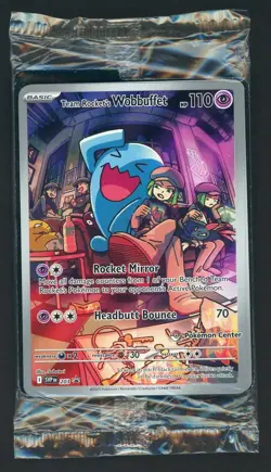 2023 POKEMON CENTER TEAM ROCKET'S WOBBUFFET BLACK STAR PROMOS SVP EN #203 SEALED - Image 1