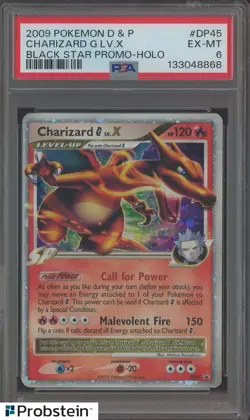 2009 Pokemon D & P Black Star Promo #DP45 Charizard G LV.X Holo PSA 6 EX-MT - Image 1