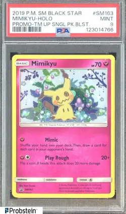 #1 PSA 9 MIMIKYU HOLO TEAM UP BLACK STAR PROMO SINGLE PACK BLISTER 2019 POKEMON - Image 1