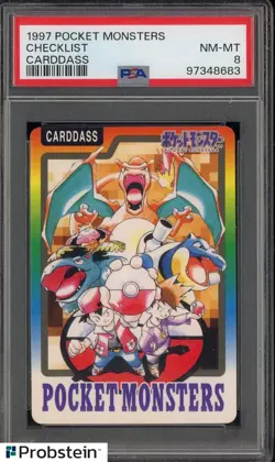 1997 Pocket Monsters Pokemon Carddass Checklist PSA 8 NM-MT TCG PTCG - Image 1