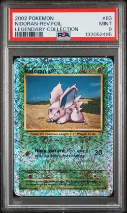 Pokemon PSA 9 Nidoran #83 Reverse Holo Legendary Collection - Image 1