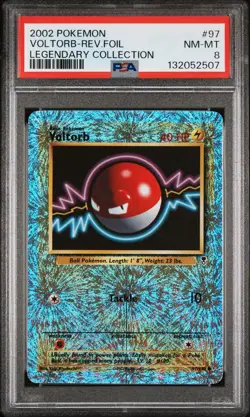 Pokemon PSA 8 Voltorb #97 Reverse Holo Legendary Collection - Image 1