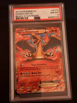 2014 POKEMON XY BLACK STAR PROMO CHARIZARD EX #XY17 PSA 8 - Image 1