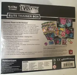 Pokemon TCG: Evolving Skies Elite Trainer Box ETB Sword & Shield 8 Sealed Packs - Image 3