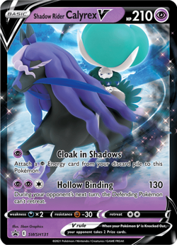 Shadow Rider Calyrex V SWSH131 Holographic Black Star Promo Pokemon TCG NM - Image 1