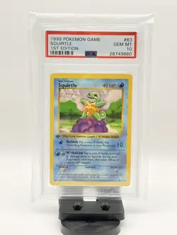 1999 Pokemon Base Set 1st Edition Shadowless Squirtle 63/102 - PSA 10 GEM MINT - Image 1