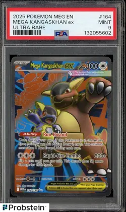 2025 Pokemon MEG EN Ultra Rare #164 Mega Kangaskhan Ex Ultra Rare PSA 9 MINT - Image 1