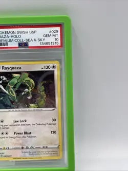 2024 POKEMON BLACK STAR PROMOS COSMOS HOLO SWSH029 RAYQUAZA PSA 10 - Image 4