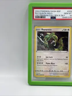 2024 POKEMON BLACK STAR PROMOS COSMOS HOLO SWSH029 RAYQUAZA PSA 10 - Image 5