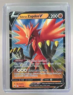 Galarian Zapdos V 2021 Pokemon Sword & Shield Chilling Reign #080/198 - Image 1