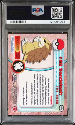 2000 TOPPS CHROME POKEMON T.V. #28 SANDSLASH PSA 10 - Image 2