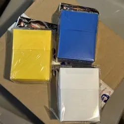 Lot Of 3 (White Yellow Blue) Ultra PRO Deck Box Pokemon YuGiOh MTG Fits 80 F4 - Image 1