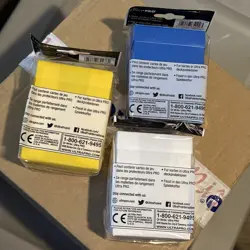 Lot Of 3 (White Yellow Blue) Ultra PRO Deck Box Pokemon YuGiOh MTG Fits 80 F4 - Image 2
