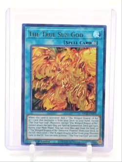 THE TRUE SUN GOD 2022 YU-GI-OH! PHARAOH'S GODS 1ST ED ULTRA RARE Q5677 - Image 1