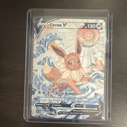 Pokemon Eevee V Full Art Holo Promo 001/009 Colorless Basic Pokemon TCG Card - Image 1