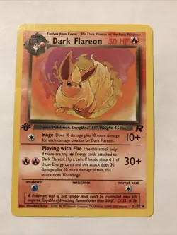Dark Flareon - 35/82 - Pokemon Team Rocket 1st Edition Card LP - Image 1