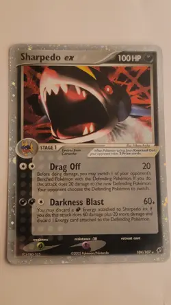 Pokemon TCG - Sharpedo ex 104/107 Deoxys - Holo Pokemon Card - Image 1