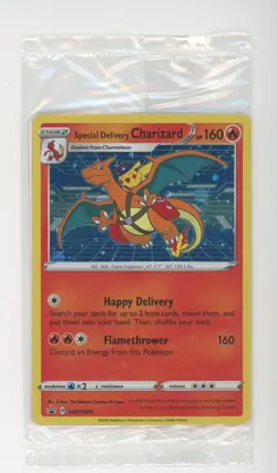 Pokemon Center Special Delivery Charizard Promo Card Holo SWSH075 SEALED - Image 1