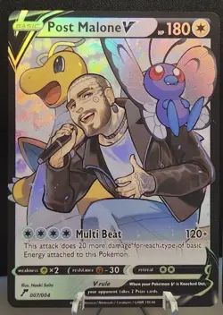 Post Malone J Balvin Katy Perry Anime Pokemon Waifu 3 Pc Doujin ACG DIY Art card - Image 4